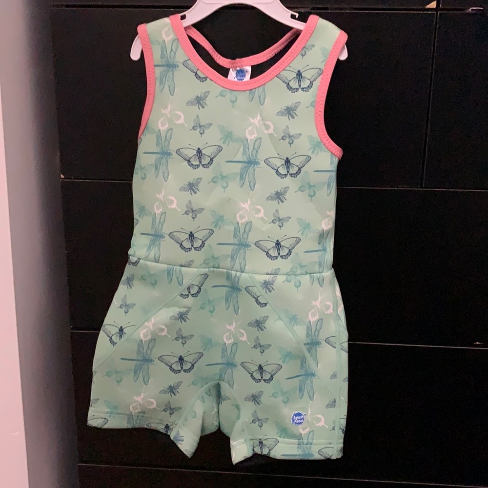 Little Girl Jammer Wetsuit with Swim Diaper Dragonfly